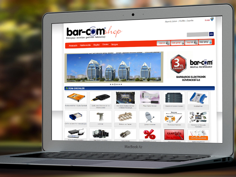 Barcom shop Web Sitesi Çalışması